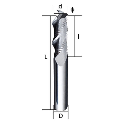 55 degree rough skin milling cutter, tungsten steel alloy rough milling cutter, 3-blade aluminum wave edge extended end milling cutter Shandong Denso Pricision Tools Co.,Ltd.