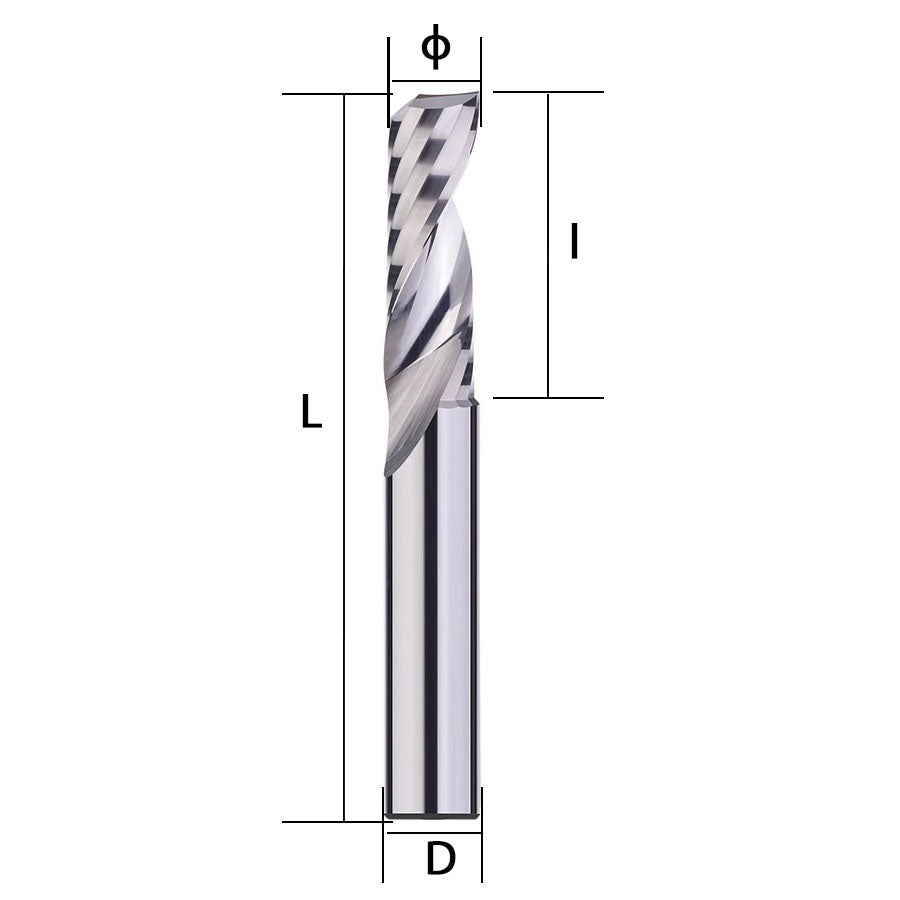 Aluminum single edge spiral milling cutter, tungsten steel alloy 5A grade acrylic special carving cutter Shandong Denso Pricision Tools Co.,Ltd.