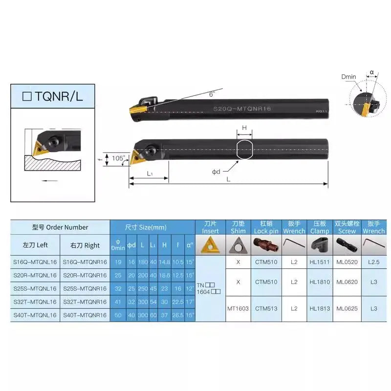 Internal turning tool bar MTFNR Shandong Denso Pricision Tools Co.,Ltd.