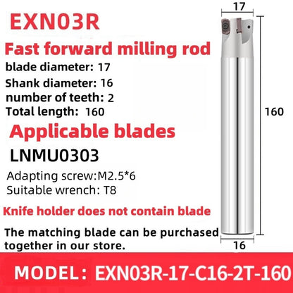 4001-EXN03R CNC milling cutter shaft roughing fast feed to milling cutter shaft machining center double-sided milling cutter LNMU0303