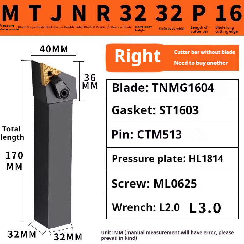 4002-CNC peach-shaped external round tool bar mwln mtjn mtbn mtqn mtenn mtfn mtgn mcln mckn lathe triangle fine turning external round turning tool bar tool