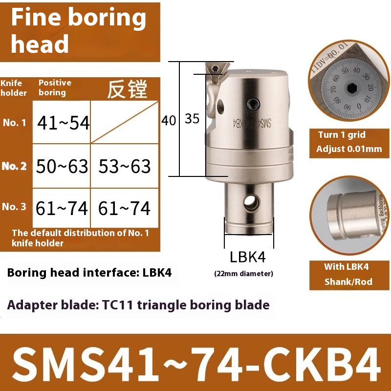 6005 Fine Boring ToolsFine Boring HeadAdjustable Double Edge Rough Boring Center Boring HeadTungsten Carbide ShankEWN Small Bore Boring Heads Shandong Denso Pricision Tools Co.,Ltd.